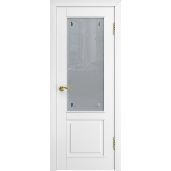 Дверь Luxor L-5 белая эмаль, стекло