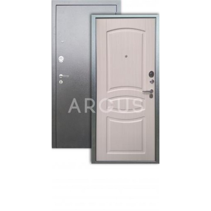 Сейф-дверь  Аргус Люкс ДА-61 Серебро антик/"Монако" Белый ясень