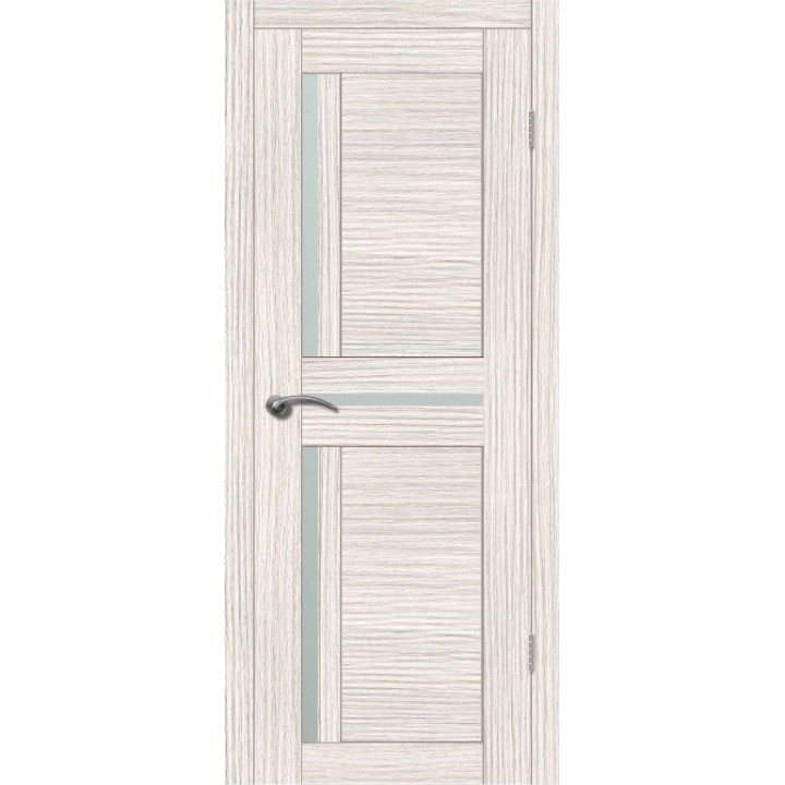 Дверь VellDoris экошпон Duplex 3 дуб белый, стекло мателюкс